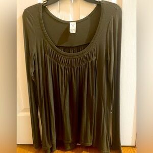 We the Free top in olive green. Small.